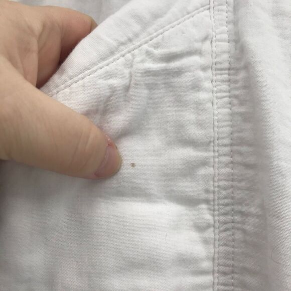 J. Jill Crop Pant Womens 18 Plus White Roll Tab Cuff Pull On Elastic Waist AS IS - Picture 7 of 11